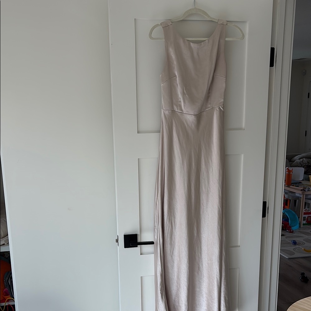 Six Stories Cream Sleeveless Cowl Back Dress